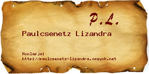 Paulcsenetz Lizandra névjegykártya